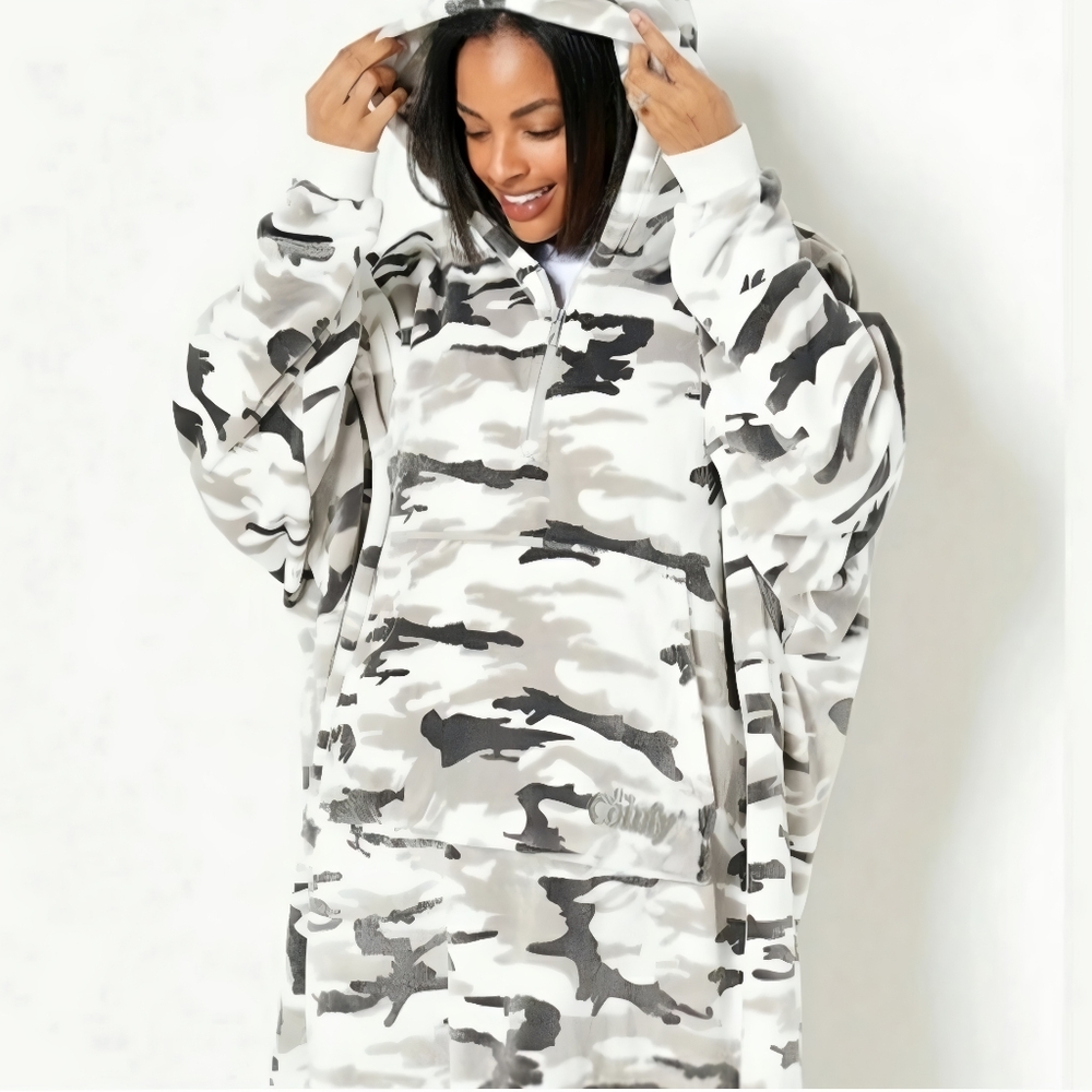 The Comfy | Grey Camo Blanket Hoodie